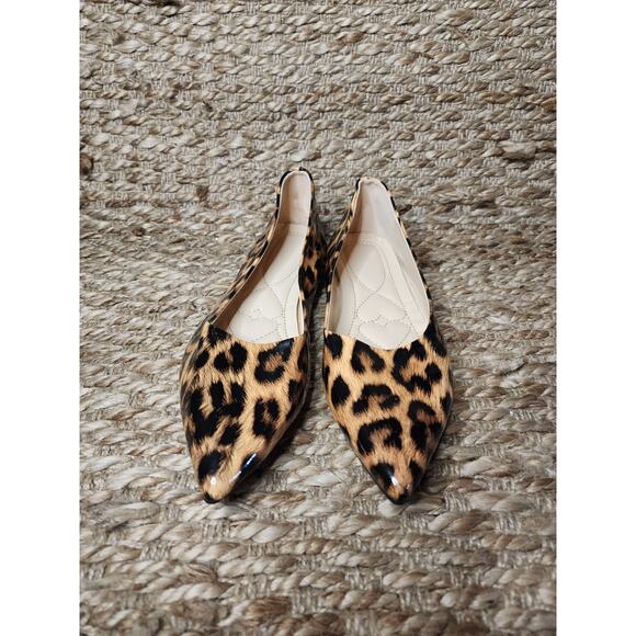 Womens Ladies Fashion Pointy Toe Low Heel Flats Leopard Print Shoes CN-42, US 10 - Picture 3 of 11